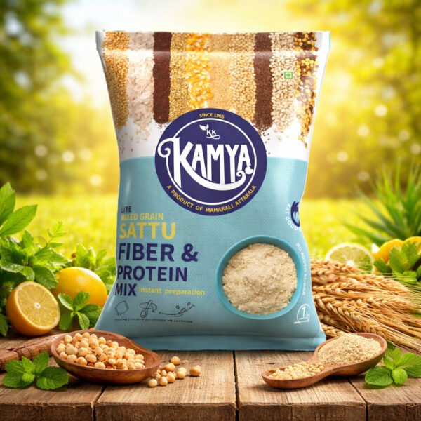Kamya Lite Mixed Grain Sattu (No Added Sugar) 500g (Single Pack)